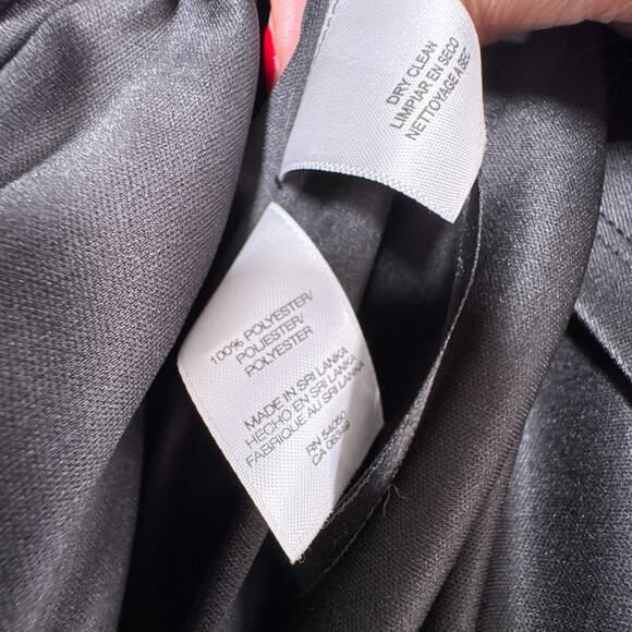 Vintage Evan Picone Ruffle Chiffon Black Fit & Flare Dress Size 4 - Picture 7 of 14